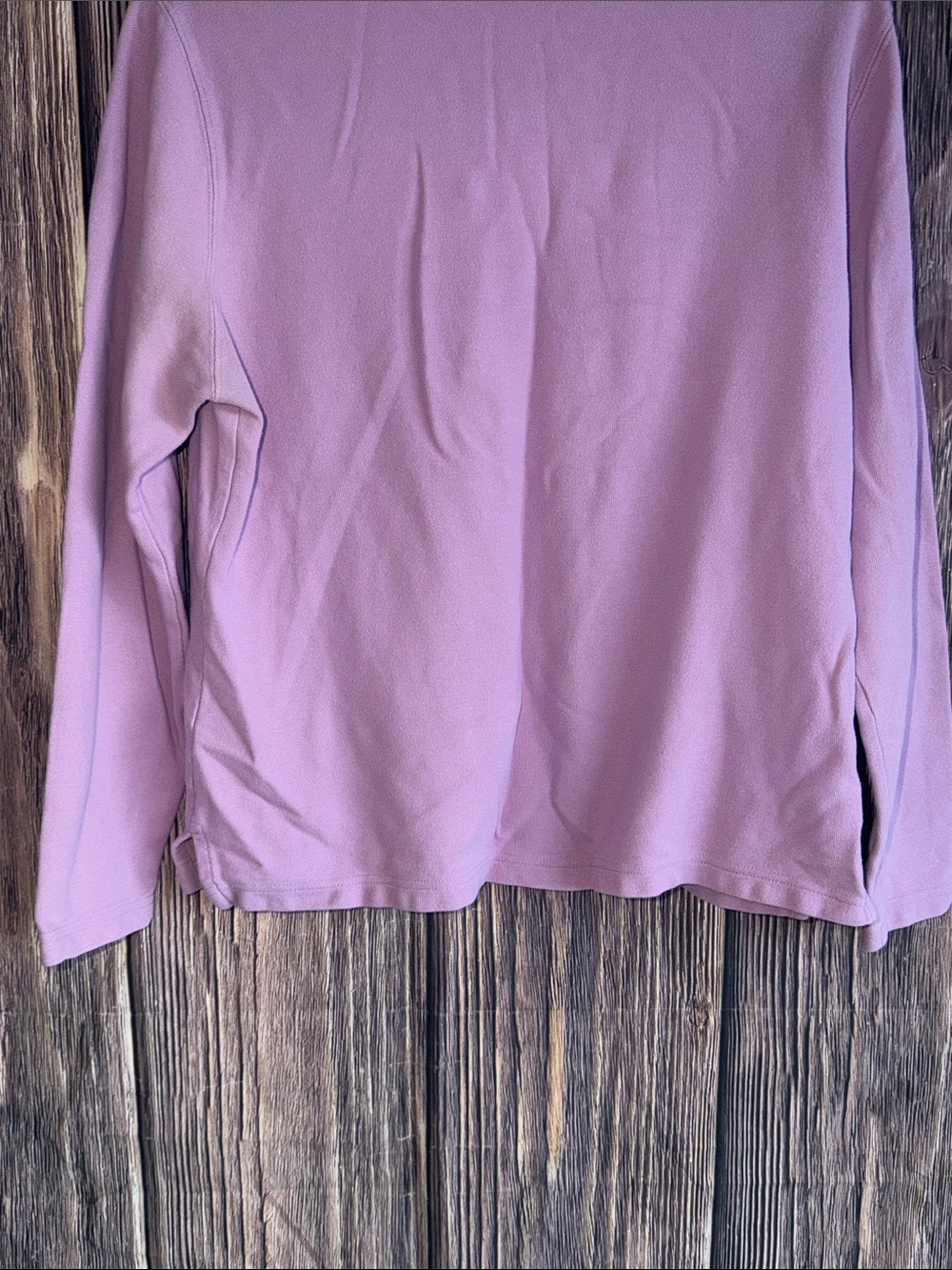 L.L.Bean Women’s Long Sleeve Polo Shirt Large Lavender Pink 100% Cotton Casual - Picture 15 of 15